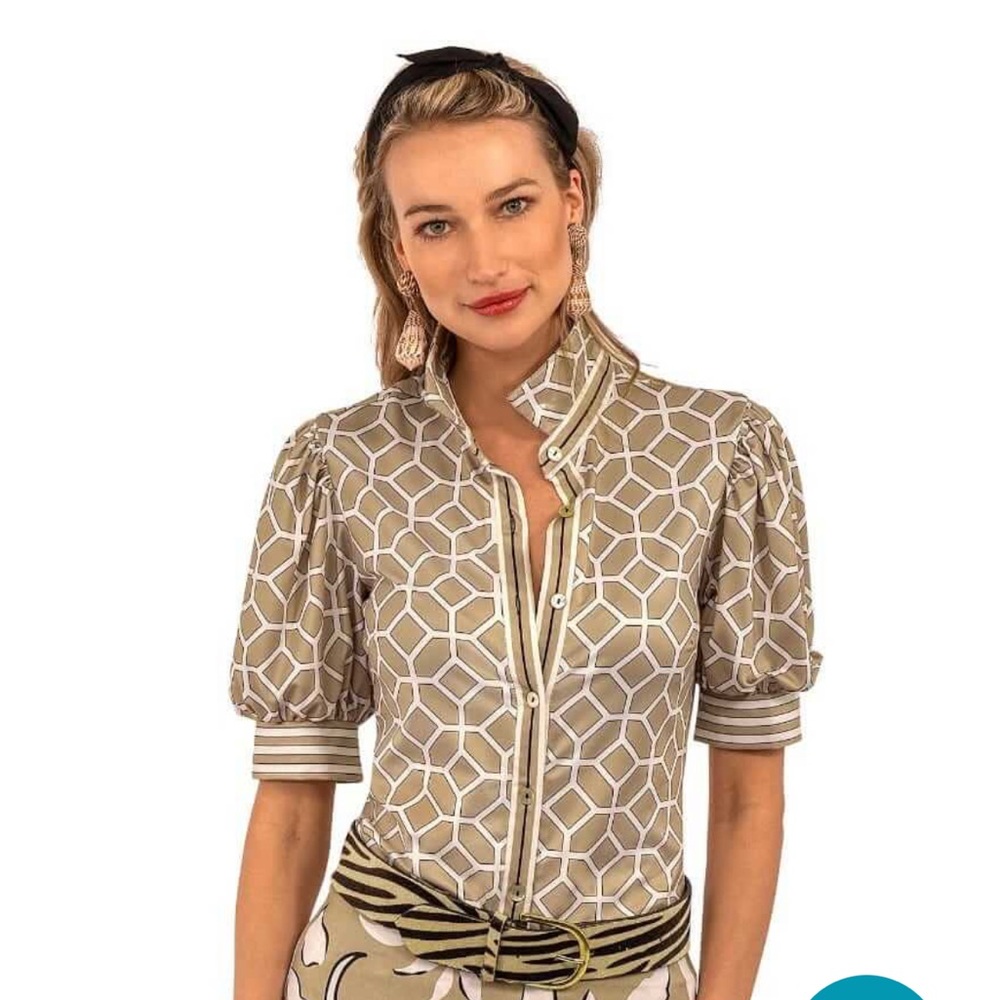 Lucy in the sky with diamonds Gretchen Scott Puff Sleeve Button Down Shirt